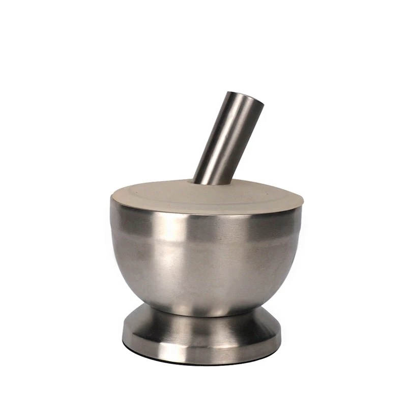 304 stainless steel solid garlic mashing machine, household grinding and mashing medicine jar, manual garlic paste machine, garlic mortar, pounding bowl detail image 3