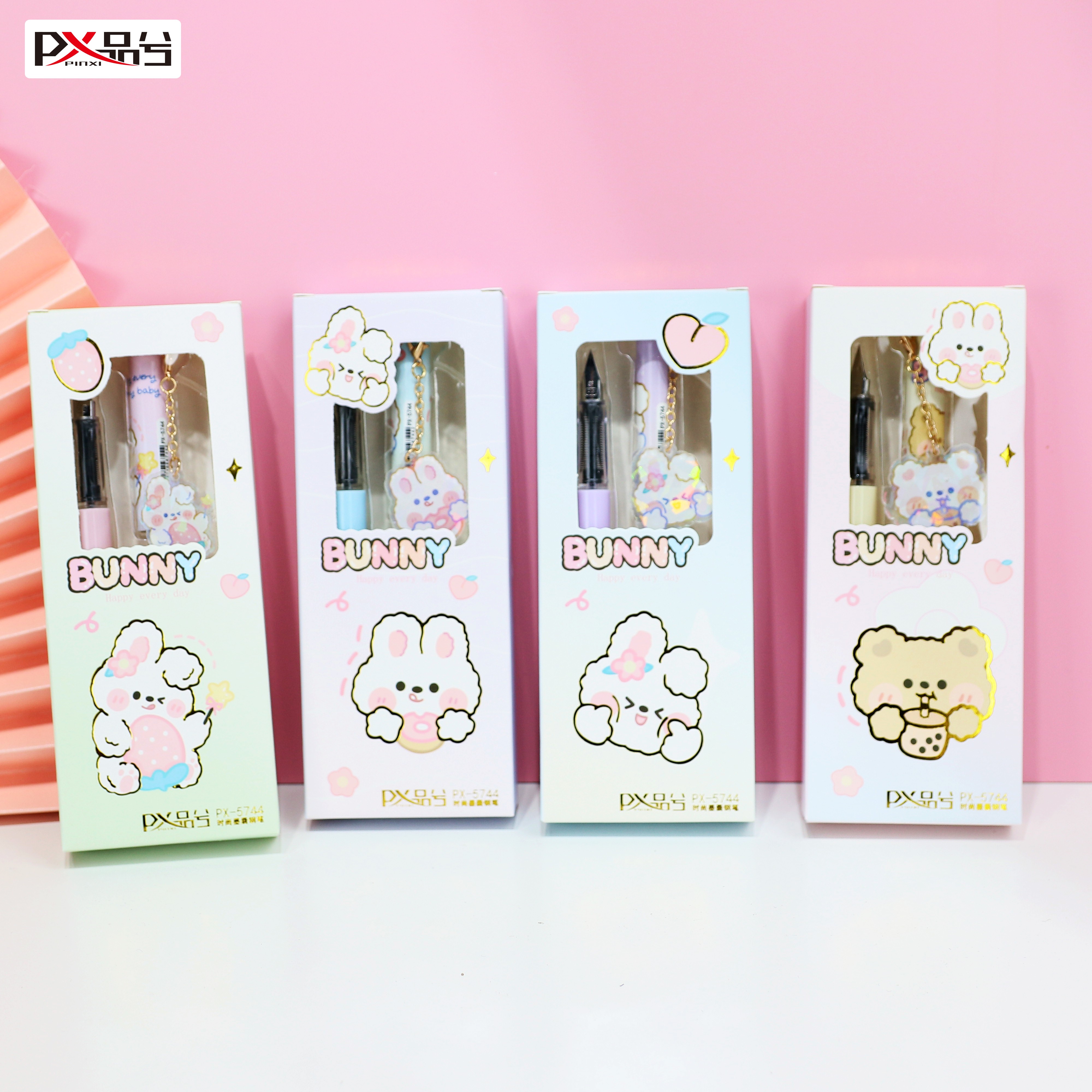 拨浪鼓笔行学生文具办公文化书写工具钢笔 品兮时尚钢笔PX-5744详情图1