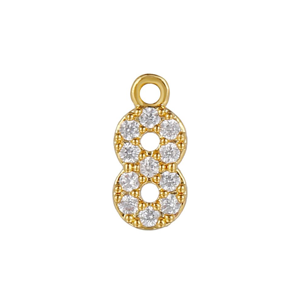 Cross-border best-selling digital pendant DIY micro-inlay accessories that do not fade