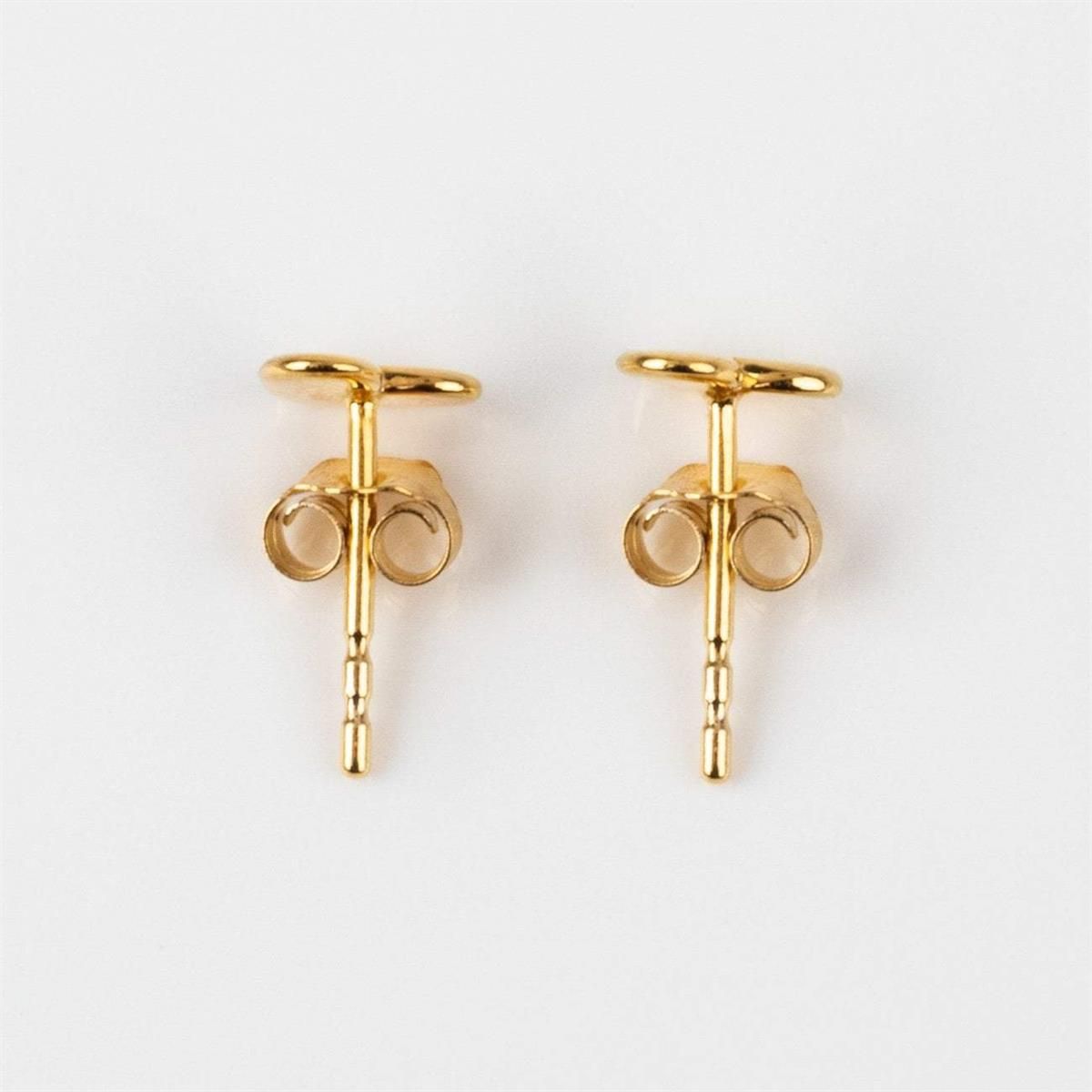 The smooth small heart-shaped stud earrings and the small copper bead stud earrings do not fade Specification image