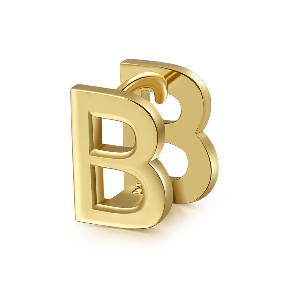 English letter ear buckles, name letter earrings and earrings do not fade
