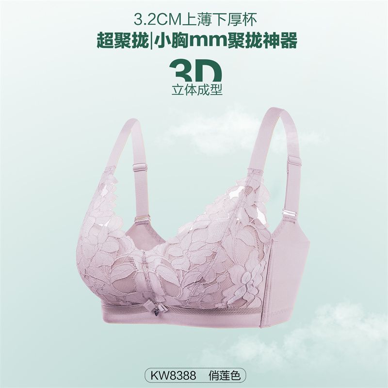 Ropa interior mujer sin argolas encaje malla sujetador cómodo transpirable ajuste mujer sujetador 55