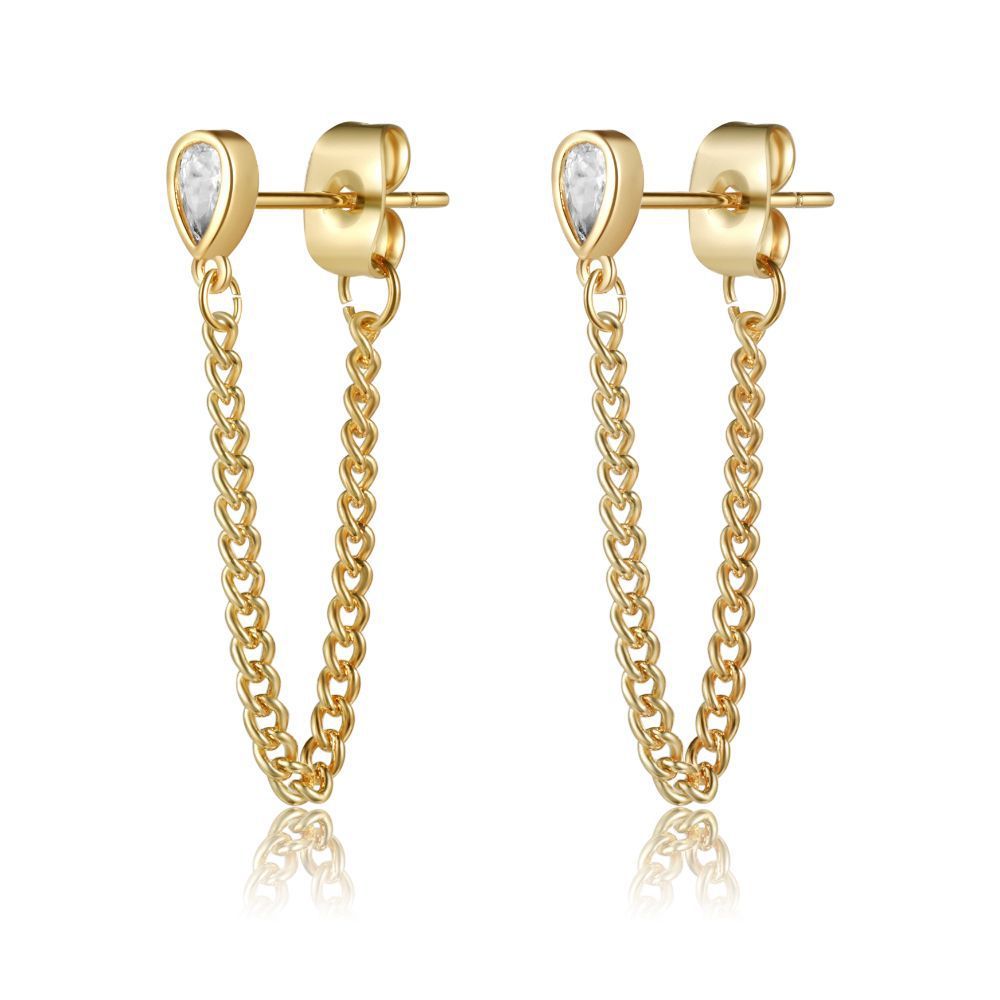 القرط الكوري الجديد 925 دبوس الفضي Item Picture