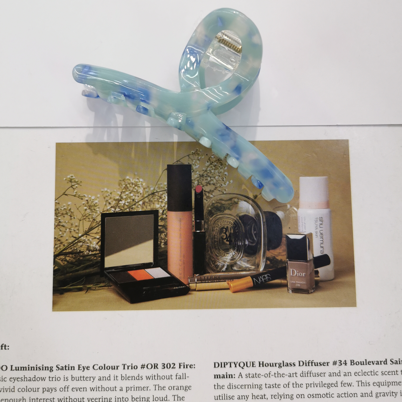 Conjoined acetic acid word grab simple wind headwear grab clip thumbnail