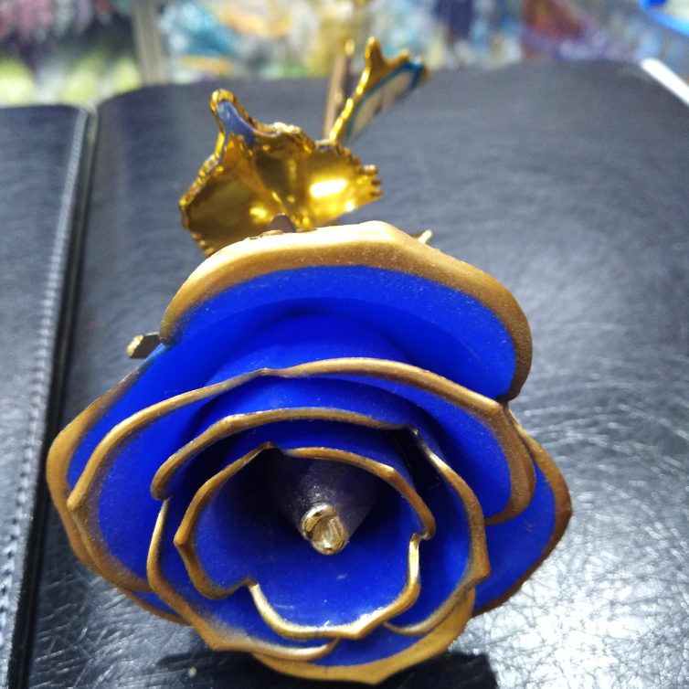 Gold-plated rose