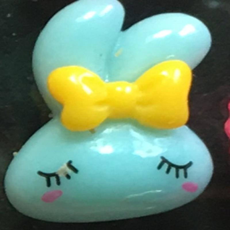 贴片儿童个性食玩玩具立体网红卡通创意手饰品耳环兔子树脂配件详情1