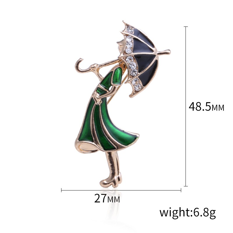 厂家直销外贸热销滴油撑伞雨衣胸针西装毛衣配饰详情图2