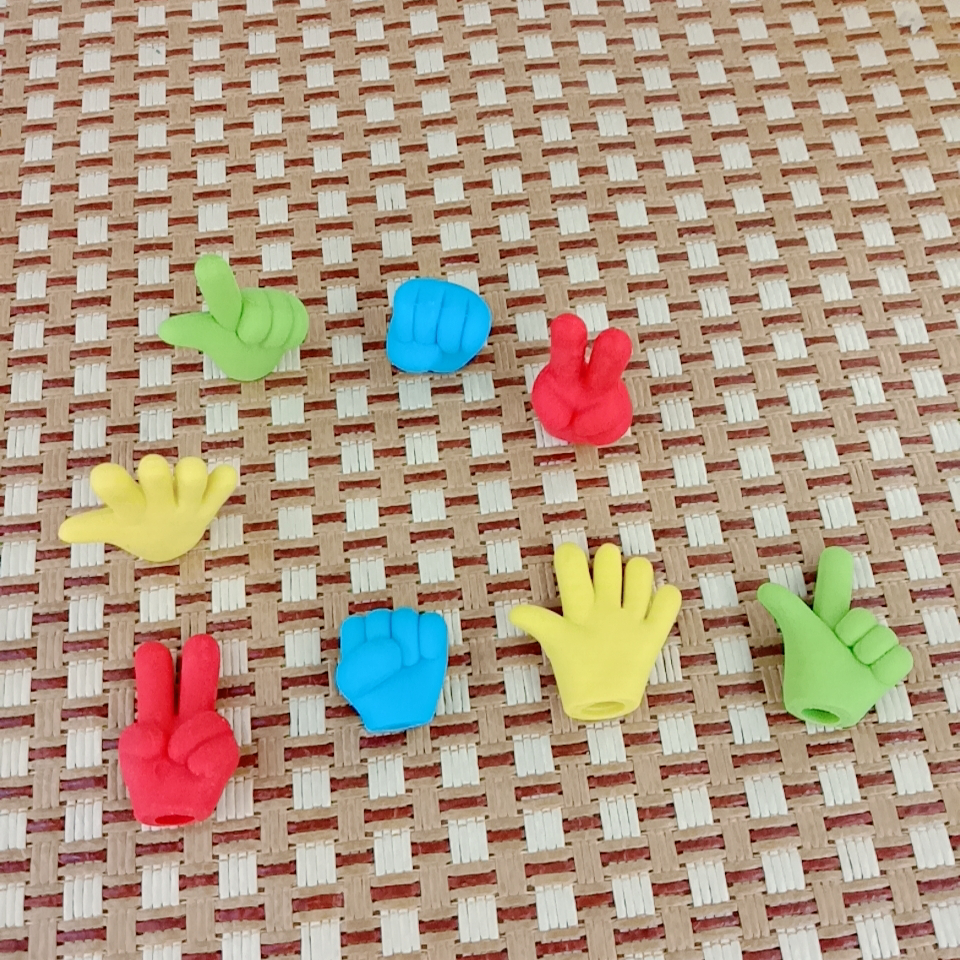 剪刀石头布造型环保橡皮擦