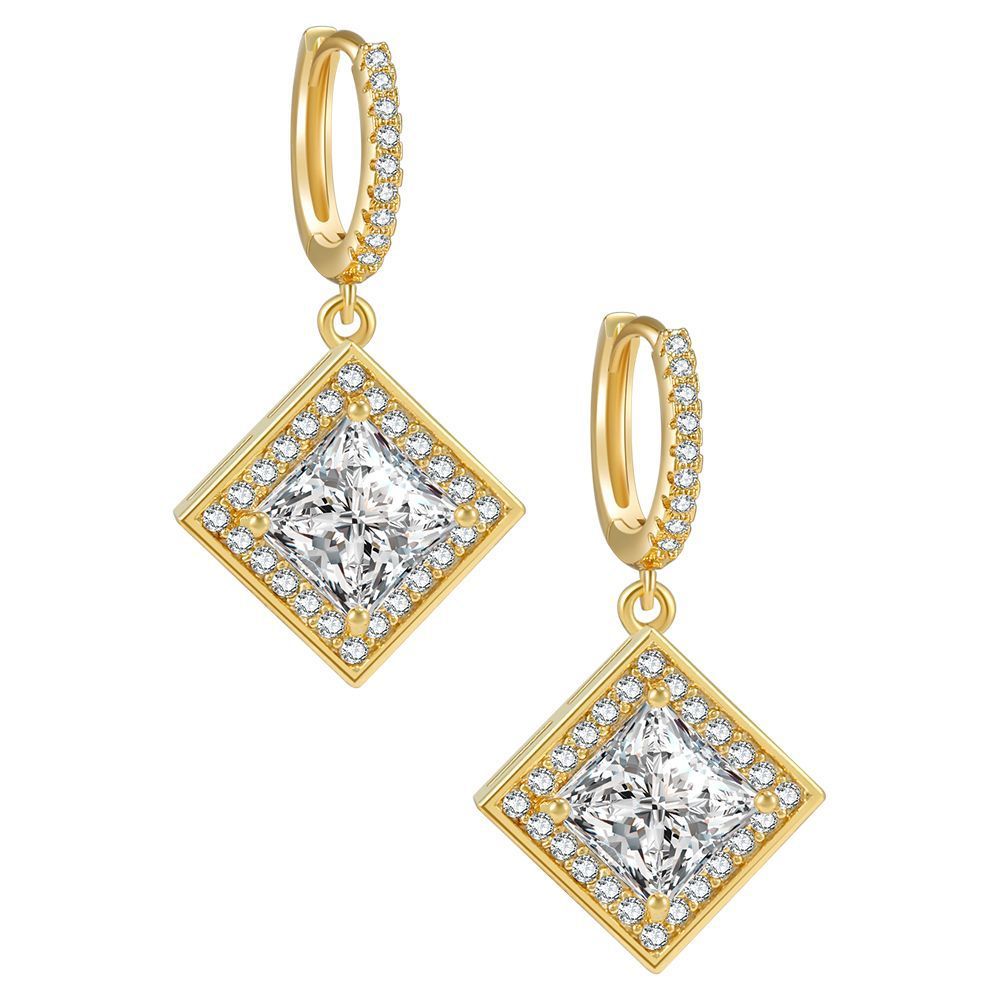 ns Wind Full diamond smiling face earrings and accessories, cute smile earrings that do not fade details Picture