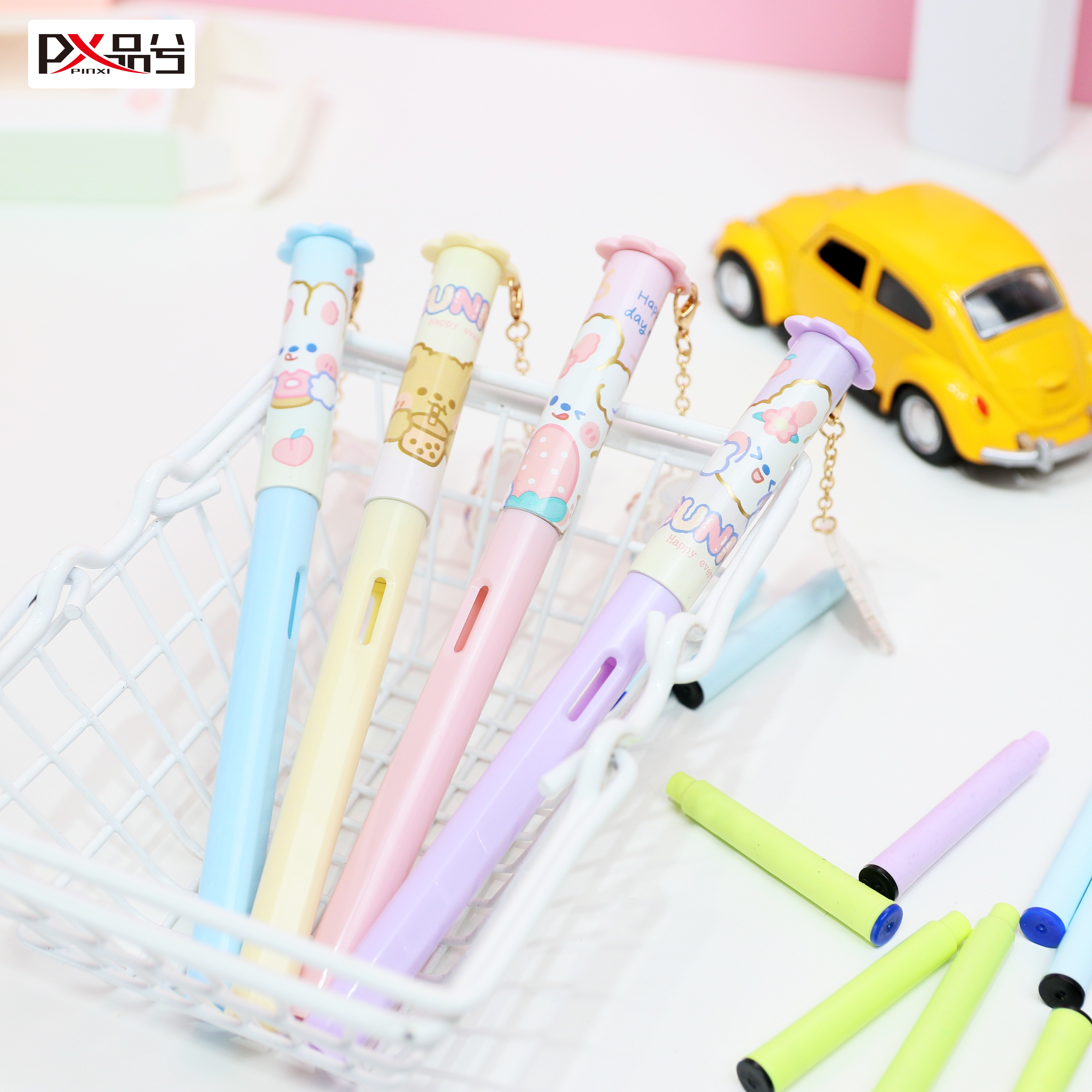 拨浪鼓笔行学生文具办公文化书写工具钢笔 品兮时尚钢笔PX-5744详情图3