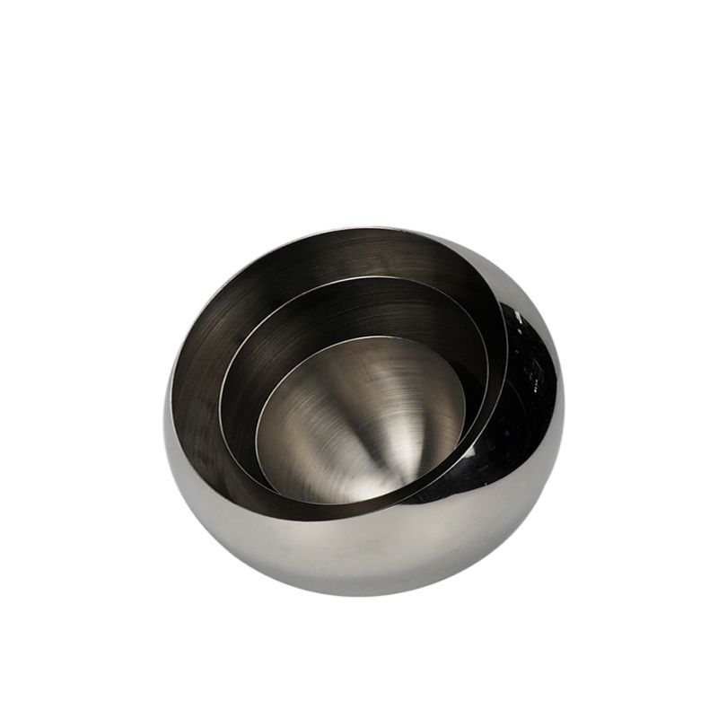 Stainless steel beveled bowl, bright spherical multi-purpose bowl