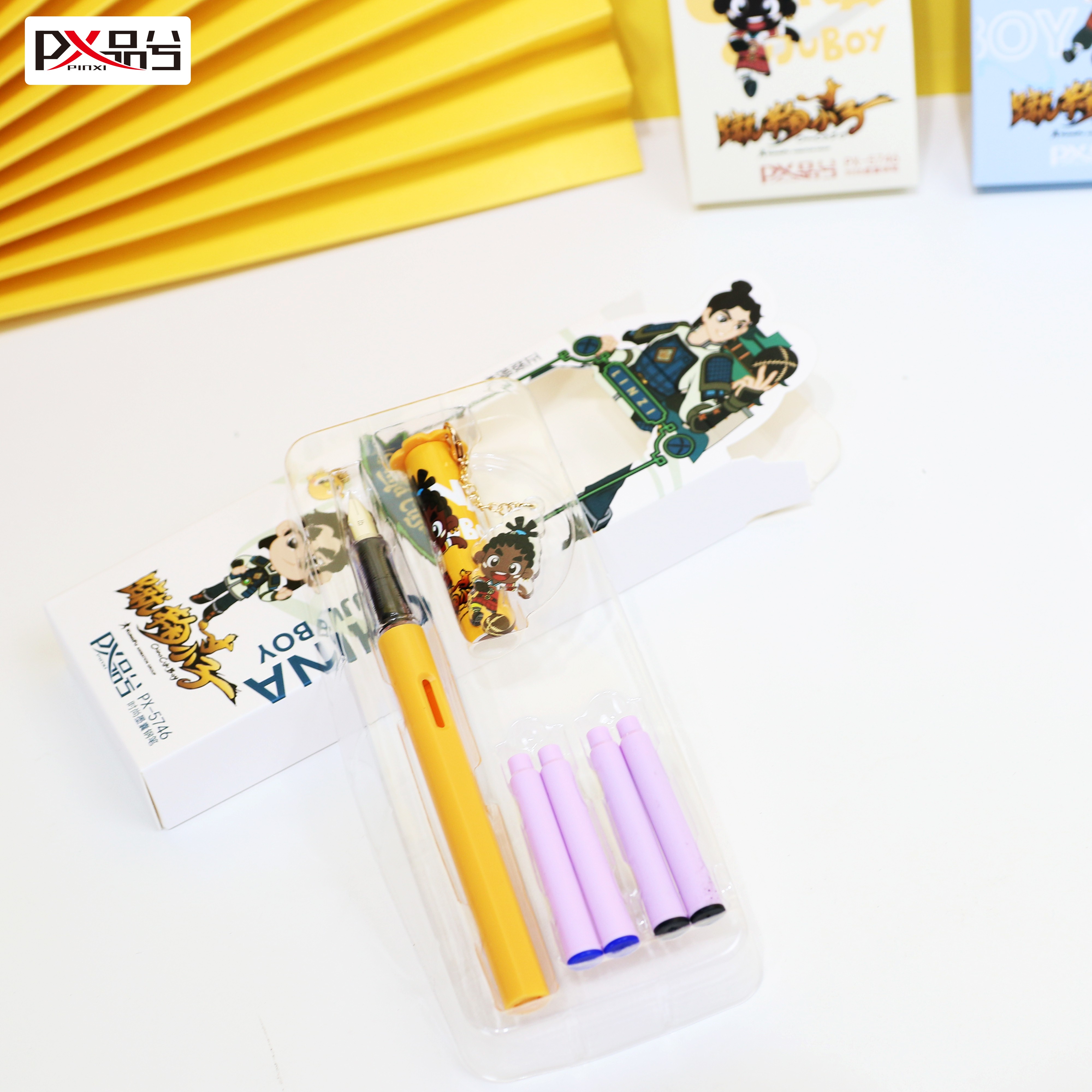 拨浪鼓笔行学生文具办公文化书写工具钢笔 品兮时尚钢笔盒装详情2