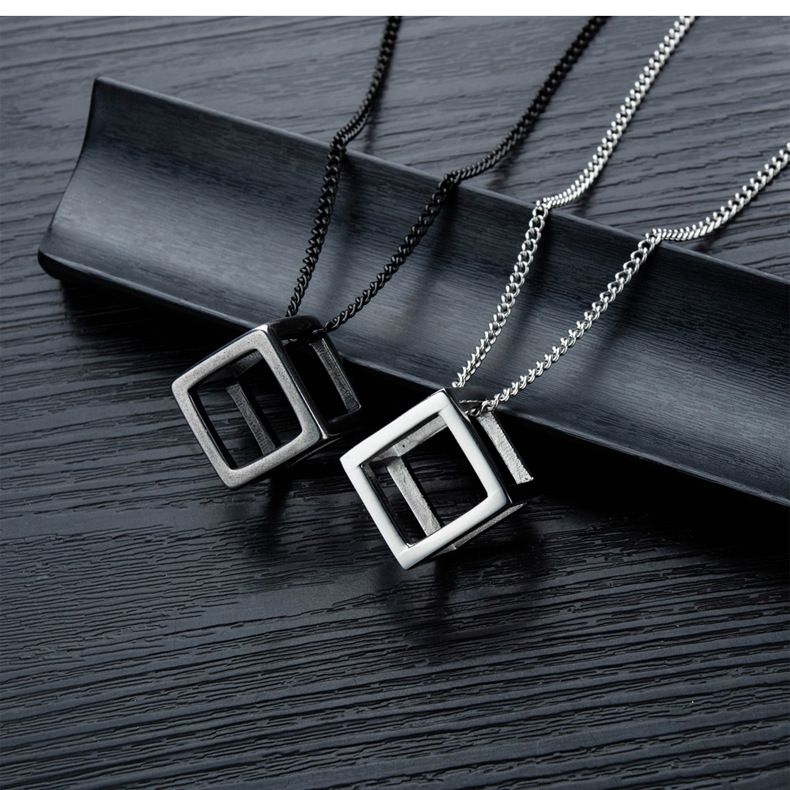 Customized personalized Rubik's cube stainless steel pendant for titanium steel couple necklaces that do not fade