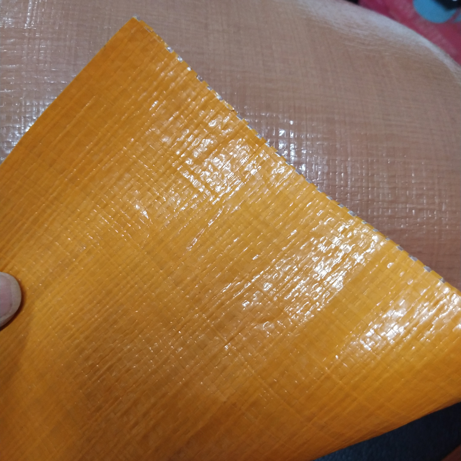 双面淋膜160克棕黄PE防水布  塑料编织布  适用于花房篷布 汽车篷布 帐篷底布 各种手提袋  收纳箱专用面料