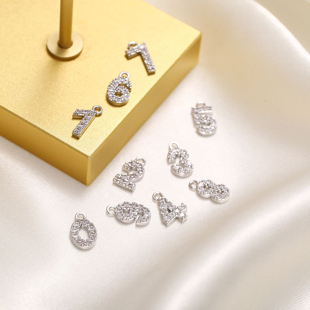 Cross-border best-selling digital pendant DIY micro-inlay accessories that do not fade Specification image