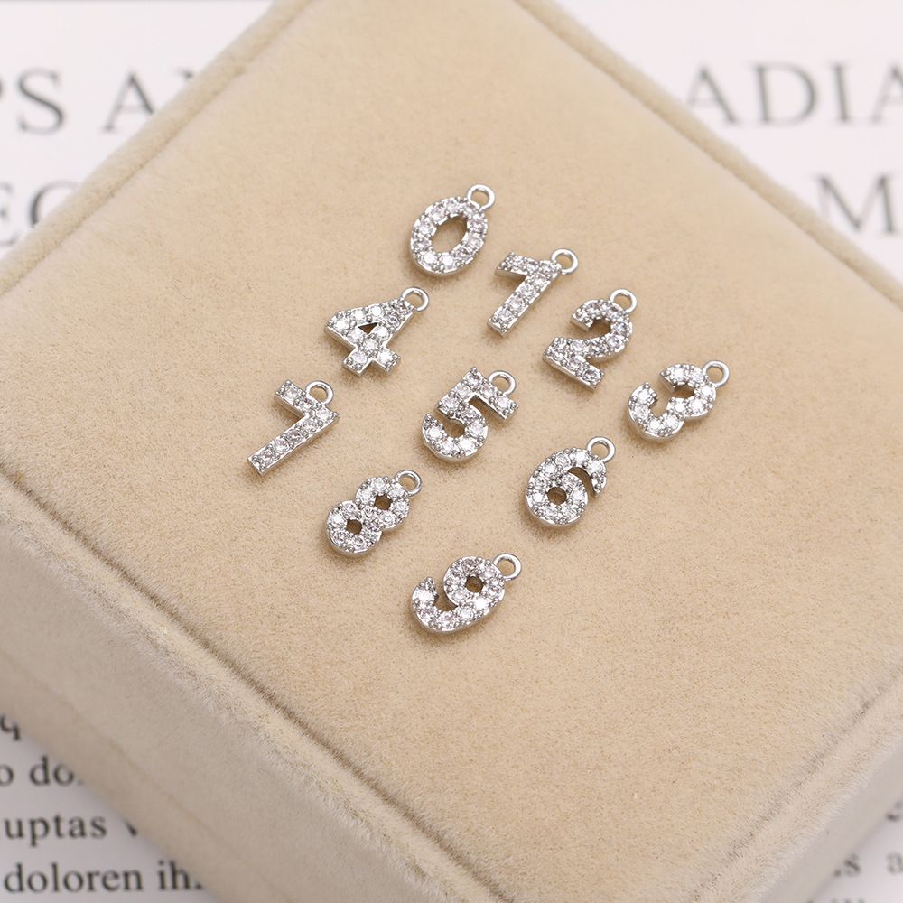 Cross-border best-selling digital pendant DIY micro-inlay accessories that do not fade Item Picture