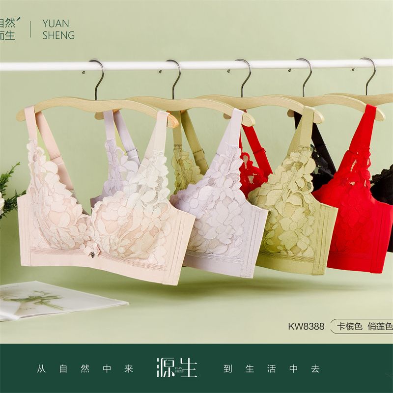Ropa interior mujer sin aros encaje malla sujetador cómodo transpirable ajuste tipo mujer sujetador 6