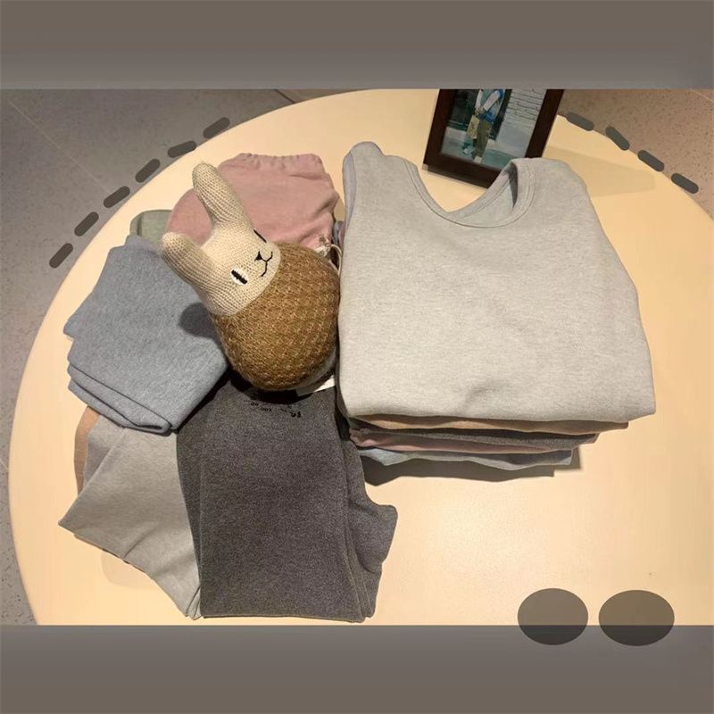 秋衣秋裤套装儿童纯棉保暖内衣薄款不加绒秋冬季棉毛衫13