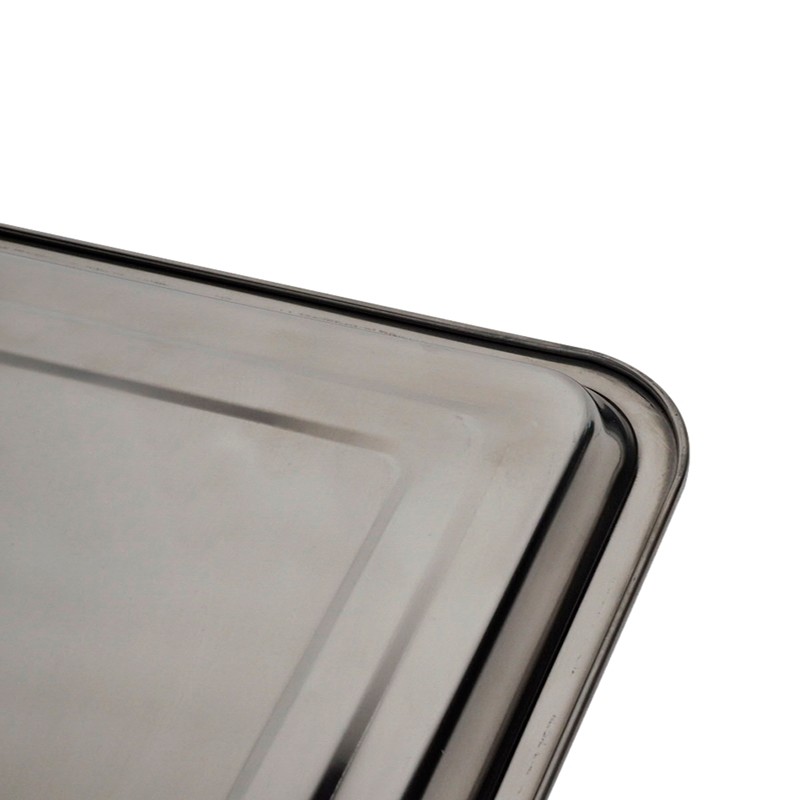 Stainless steel square plates, trays, vegetable plates, barbecue plates, rectangular plates, shallow plates, iron plates detail image 6
