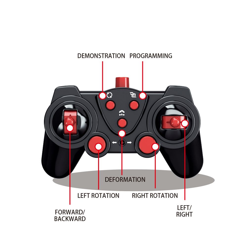 Dual remote control side-shift twist car, watch control stunt car with lights, including remote control and watch remote control DY987-T9 Item Picture