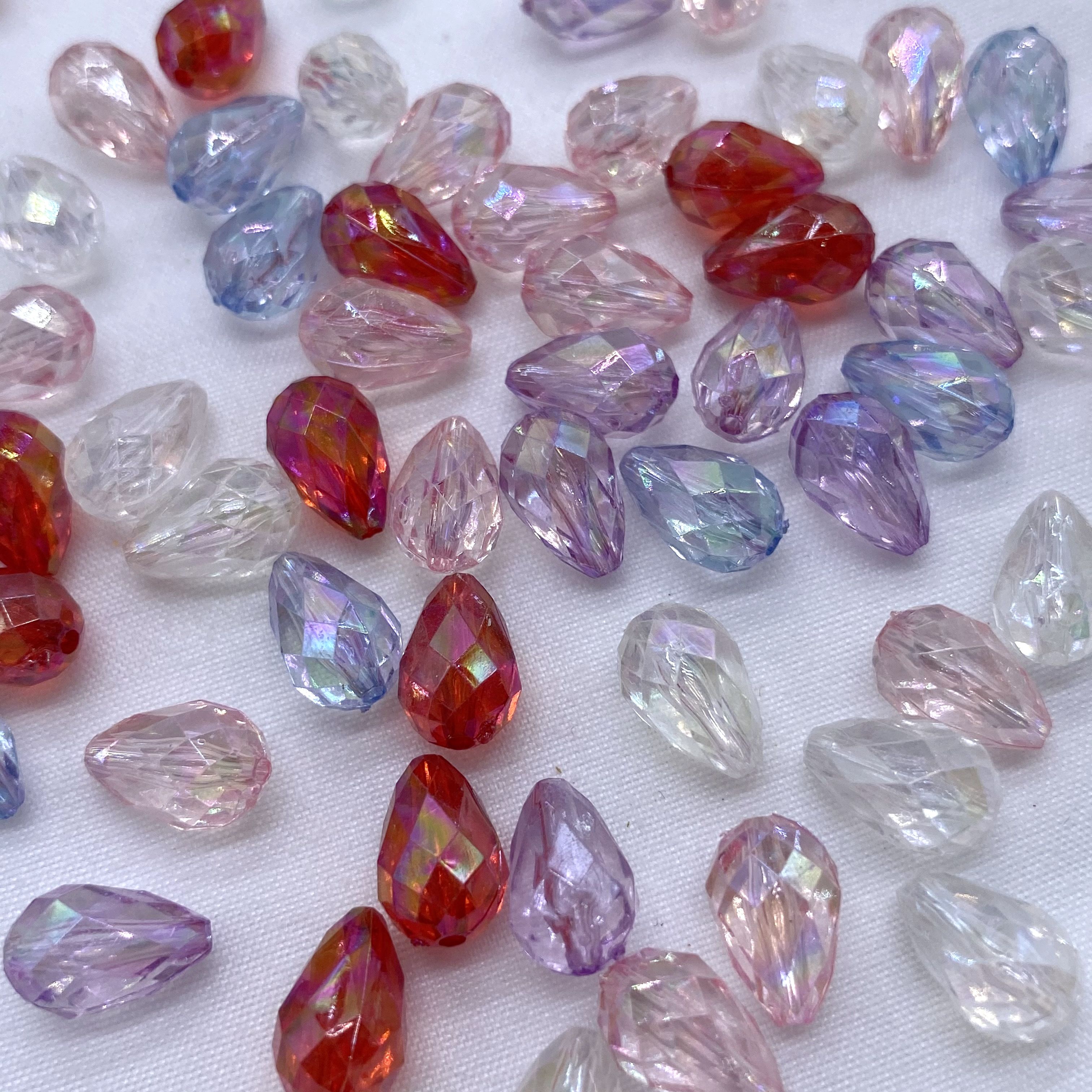 Transparent color-coated ab cut water drop diy ancient-style clothing, headwear, hairpin accessories Application Scenario