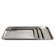 不锈钢方盘托盘菜盘烧烤盘长方形盘子浅盘铁盘