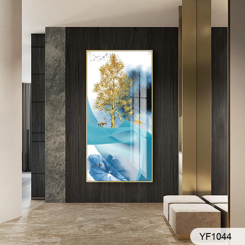 禅意装饰画抽象水墨山水玄关背景墙