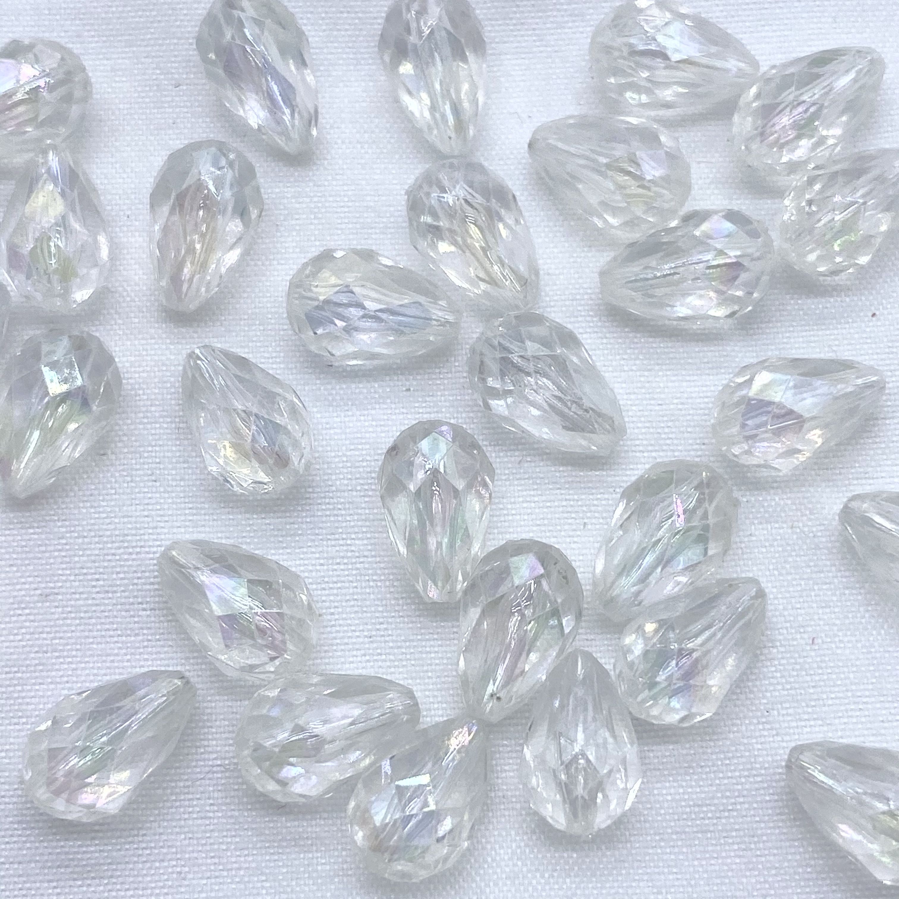 Transparent color-coated ab cut water drop diy ancient-style clothing, headwear, hairpin accessories
