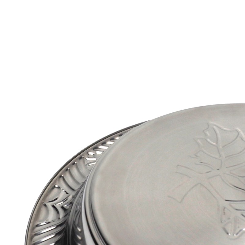 不锈钢美式加深 枫叶盘 水果盘详情图3