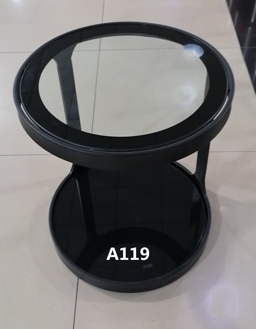 吕字家具-岩板桌子圆形茶几简约小户型餐桌极简洽谈桌创意办公桌子铁艺客厅详情8