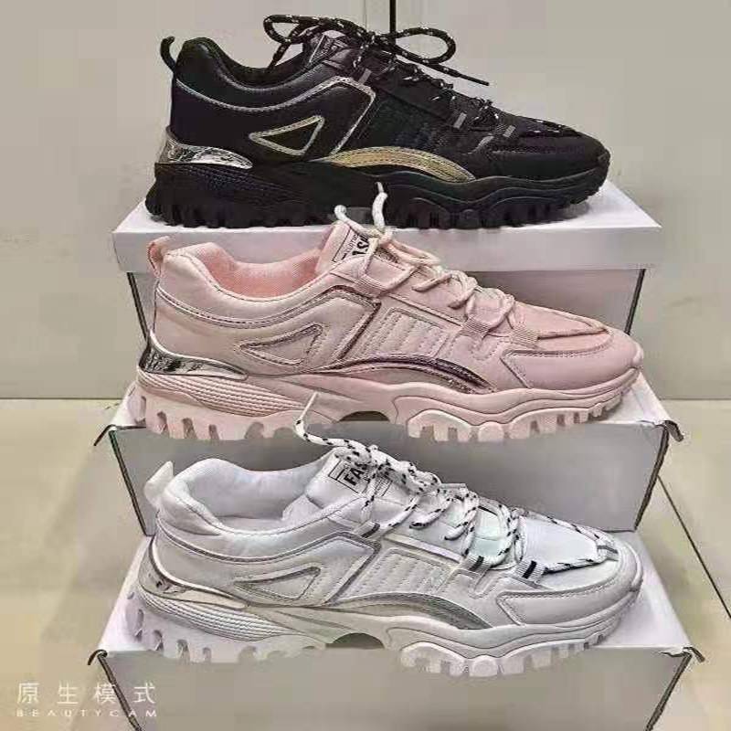 Breathable trend fly woven casual sports shoes lace-up multi-color shock-absorbing higher shoes men's shoes women's shoes board shoes coconut shoes wear cool non-slip shoes 44227-179 thumbnail