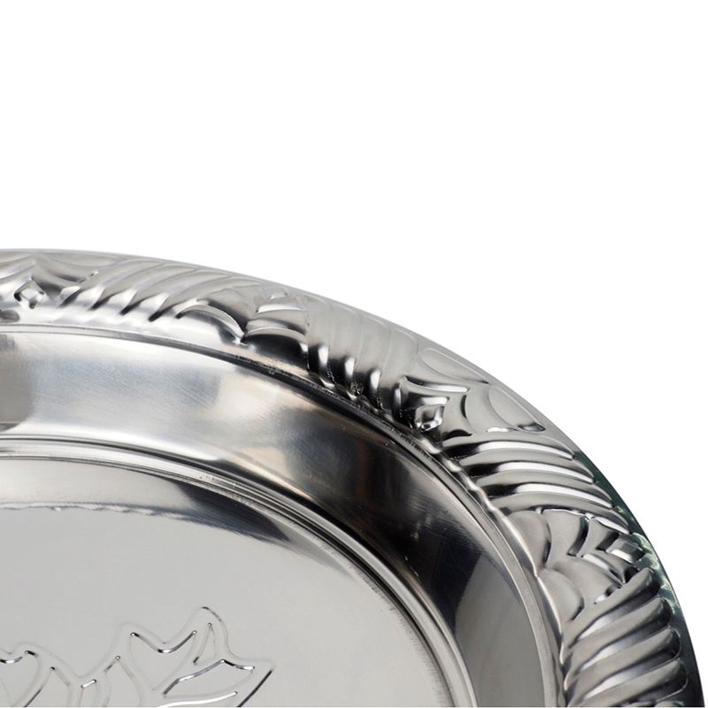 不锈钢美式加深 枫叶盘 水果盘细节图