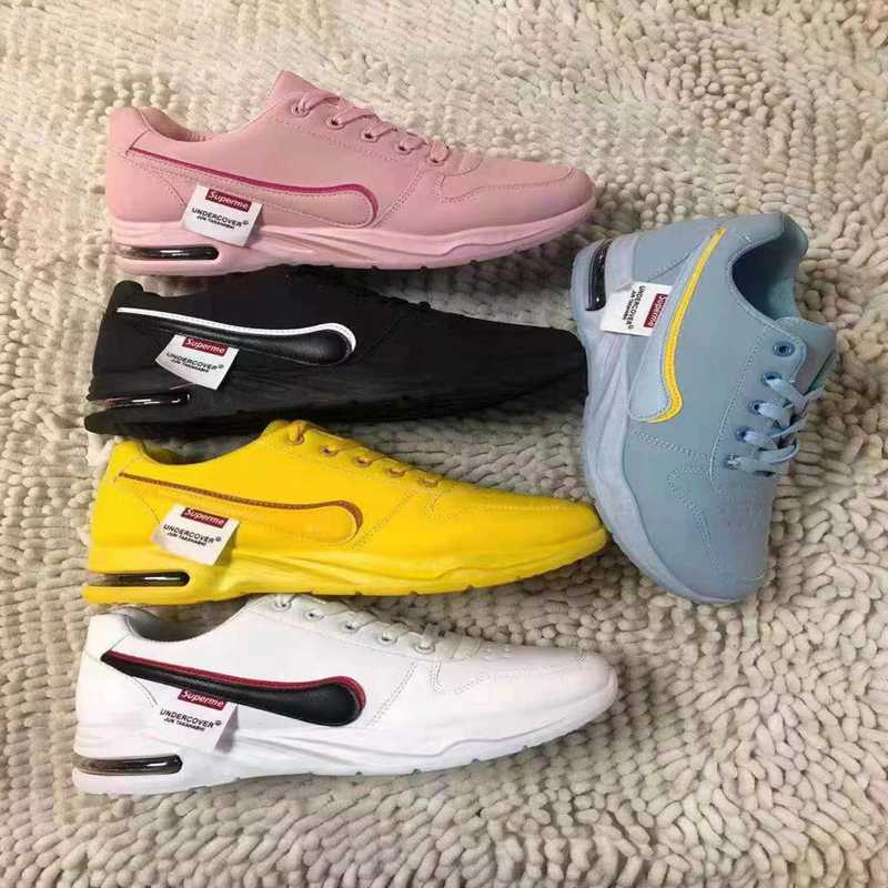 Breathable trend fly woven casual sports shoes lace-up multi-color shock-absorbing higher shoes men's shoes women's shoes board shoes coconut shoes wear cool non-slip shoes 44227-154 thumbnail