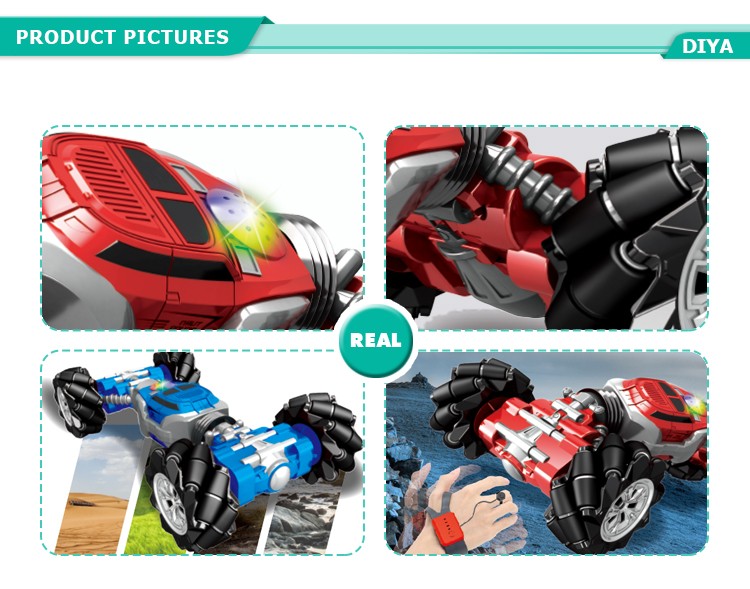 The dual-sided driving remote control side driving twist stunt car with programmable lighting does not include a watch remote control DY987-T9 detail image 3