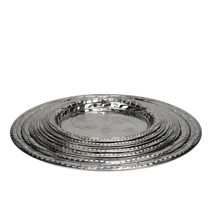 不锈钢加深 足球圆盘 水果盘