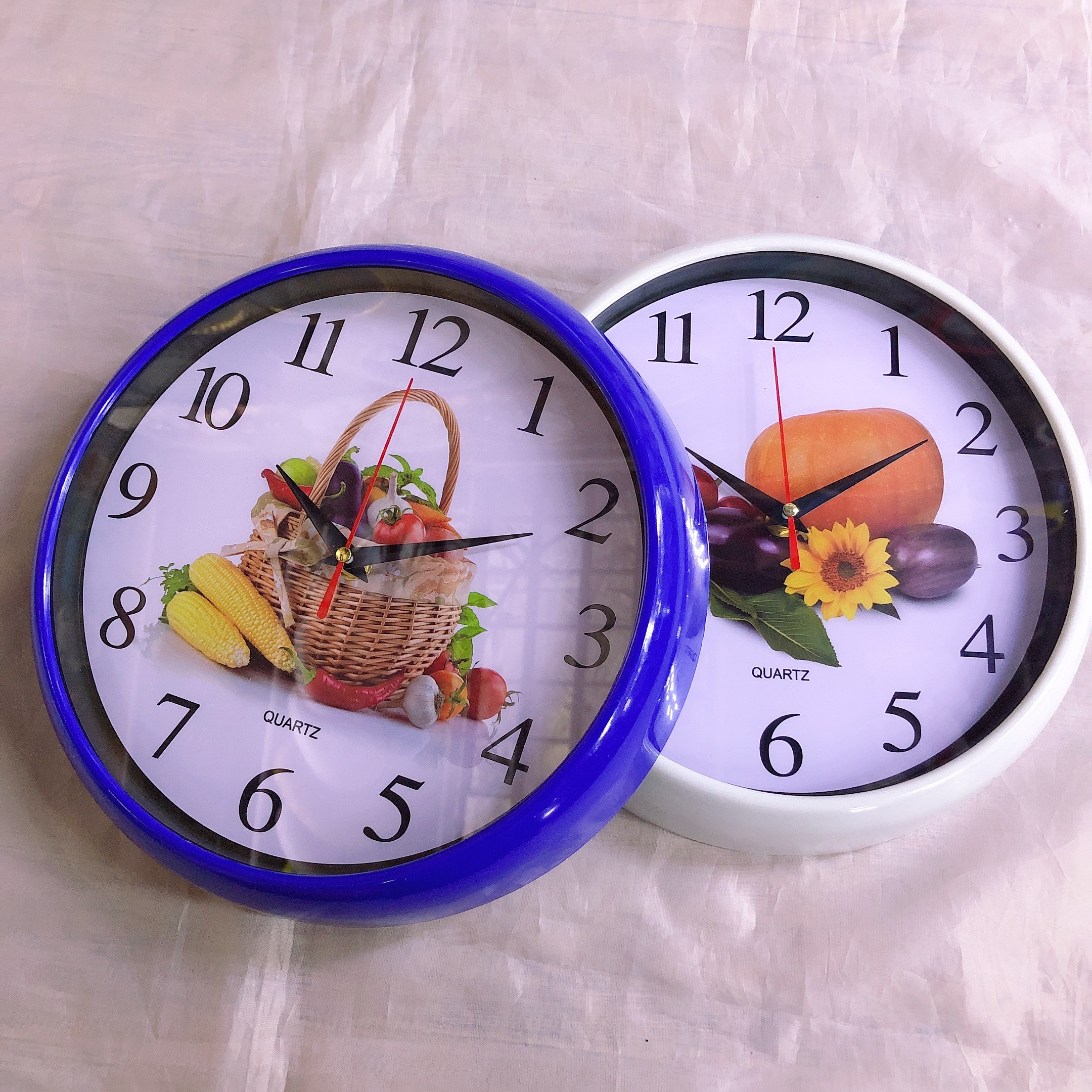 826# Wall clock, household clock, fruit, cartoon, digital, simple, circular, arc-shaped, 26cm wall clock detail image 4