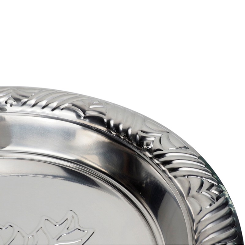 不锈钢美式加深 枫叶盘 水果盘详情图4