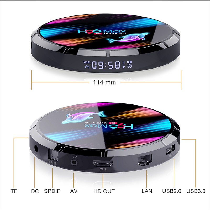 H96MAX X3 TV BOX S905X3 安卓9.0 5G WIFI X96 H96 网络机顶盒