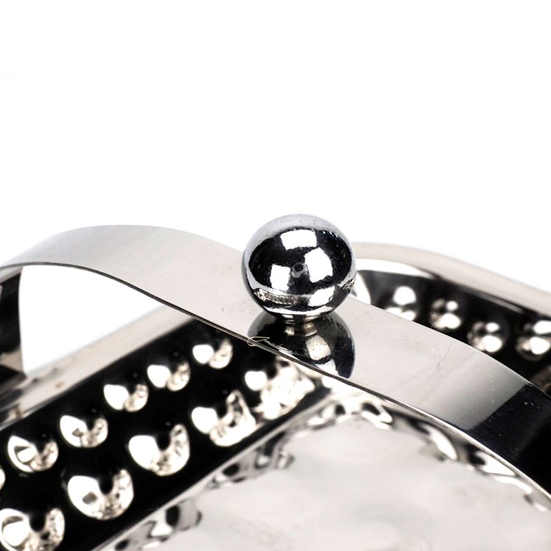 Stainless steel hammered hand-held towel rack and towel tray details Picture