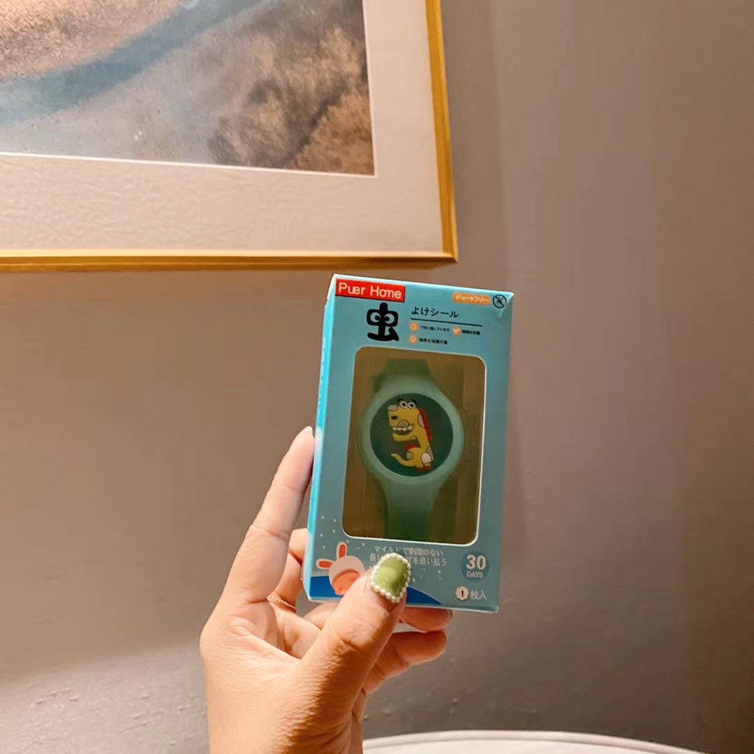 地摊神器儿童发光驱蚊手环发光硅胶卡通图案植物驱蚊虫叮咬详情11