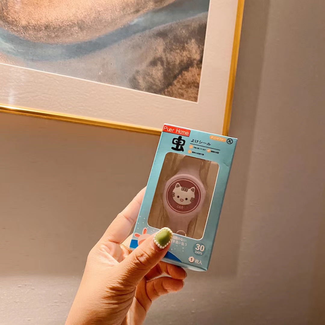 地摊神器儿童发光驱蚊手环发光硅胶卡通图案植物驱蚊虫叮咬详情12