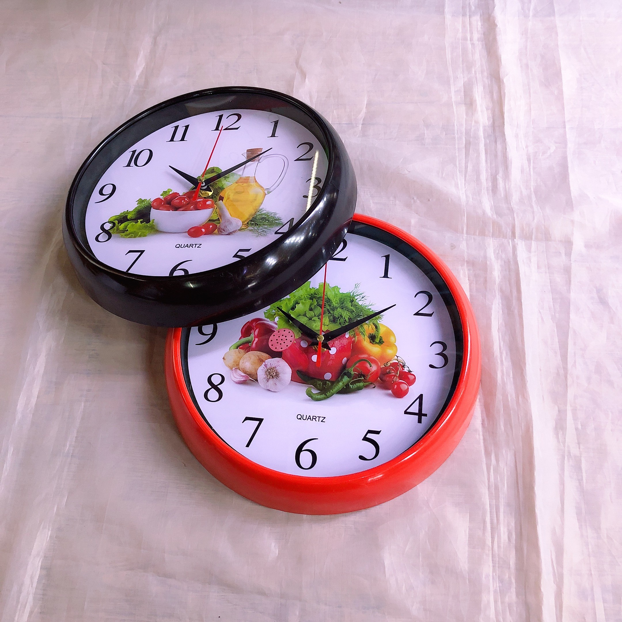 826# Wall clock, household clock, fruit, cartoon, digital, simple, circular, arc-shaped, 26cm wall clock detail image 2