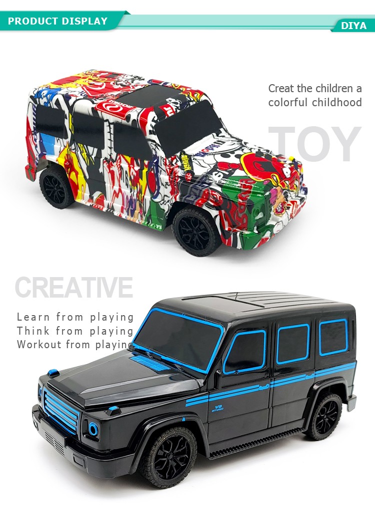 Four-wheel drive 4WD Graffiti simulation four-way remote control car DY987-241B detail image 4