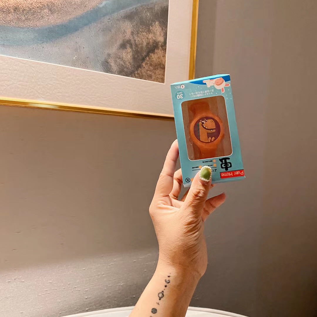 地摊神器儿童发光驱蚊手环发光硅胶卡通图案植物驱蚊虫叮咬详情10