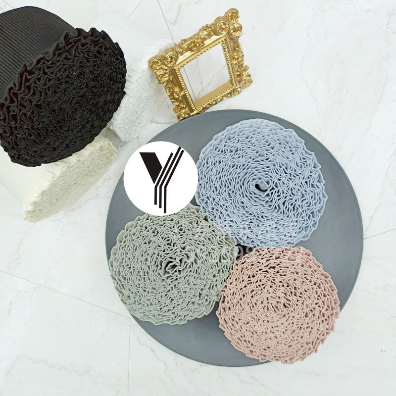 Factory Direct Sales 6Cm Wooden Ear Lace Bag With Half Ruffled Waistband Elastic Skirt Hem Garment Accessories details Picture