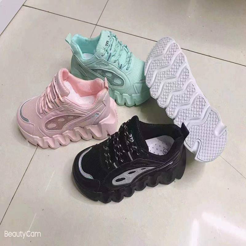 透气潮流飞织休闲运动鞋系带多色减震增高鞋男鞋女鞋板鞋椰子鞋耐穿炫酷防滑鞋44227-670