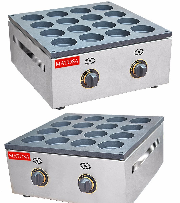 Commercial desktop 16-hole hamburger machine FY-HB16.R gas egg hamburger oven, pancake oven and snack equipment detail image 5