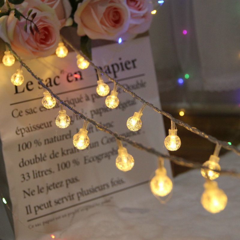LED spherical light strings, outdoor Christmas and festival colorful lights, starry sky, wedding and birthday decorative string lights details Picture