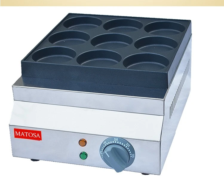 Commercial electric heating egg burger machine FY-HB09, a nine-hole burger stove specially designed for snack burger shops detail image 4
