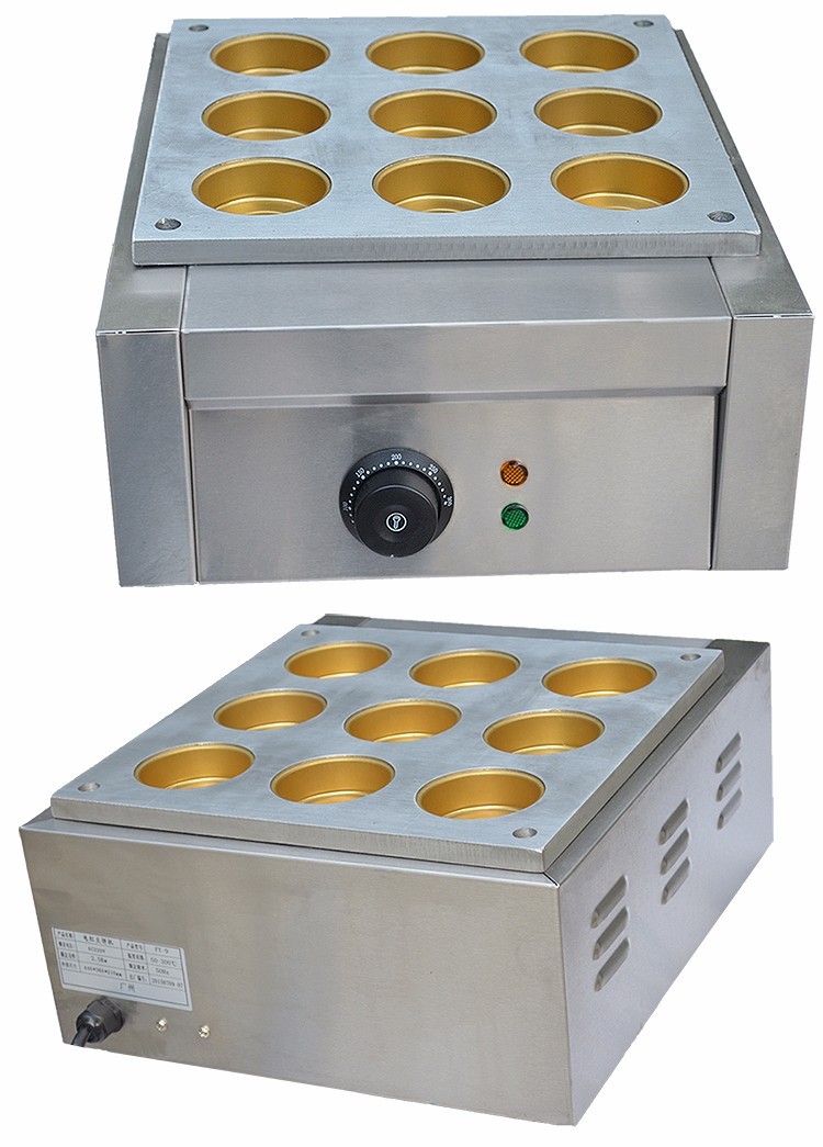 FY-9 nine-hole electric red bean pancake machine, commercial pancake baking machine, Taiwan wheel pancake machine, and copper drum pancake machine equipment detail image 5